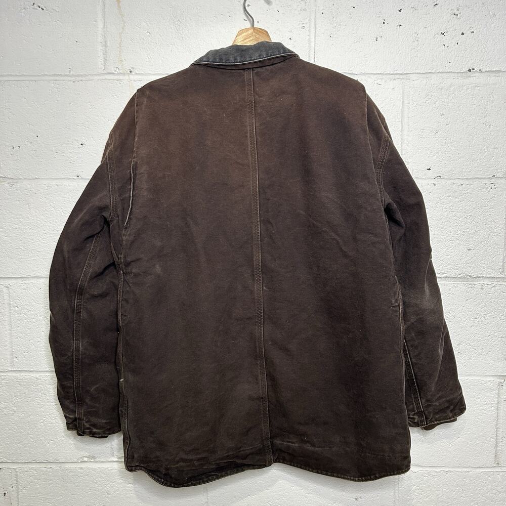 Vintage Carhartt Sherpa-Lined Ridge Jacket “Dark Brown” C61 - Picture 2 of 14